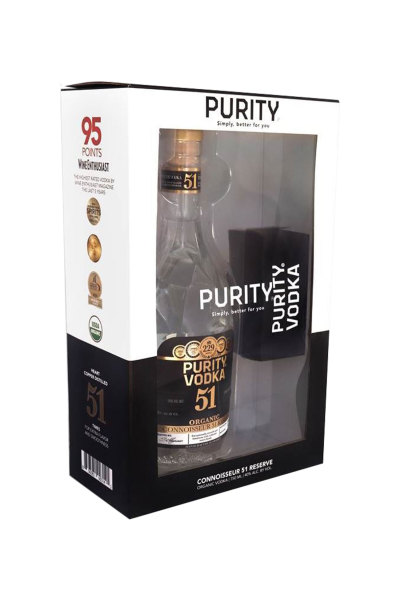 Purity Vodka Connoisseur 51 with 2 Large Ice Molds
