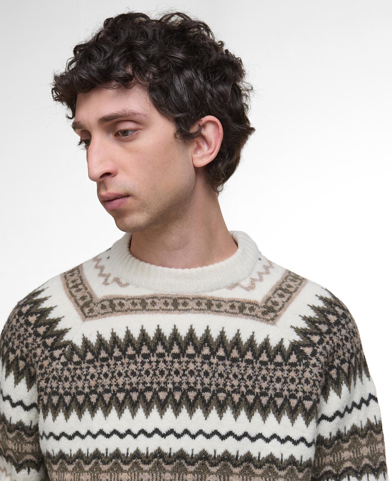 Hase Fair Isle Crew Neck Jumper image number 3
