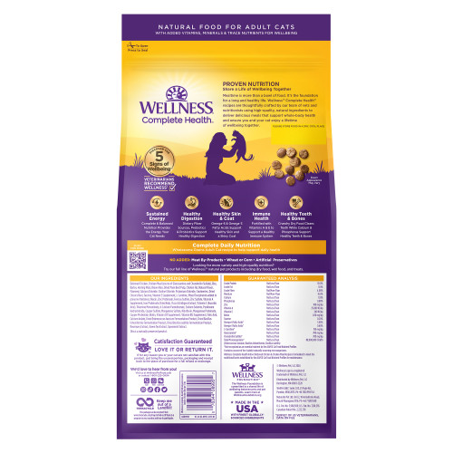 Wellness Complete Health Grained Indoor Chicken Recipe back packaging