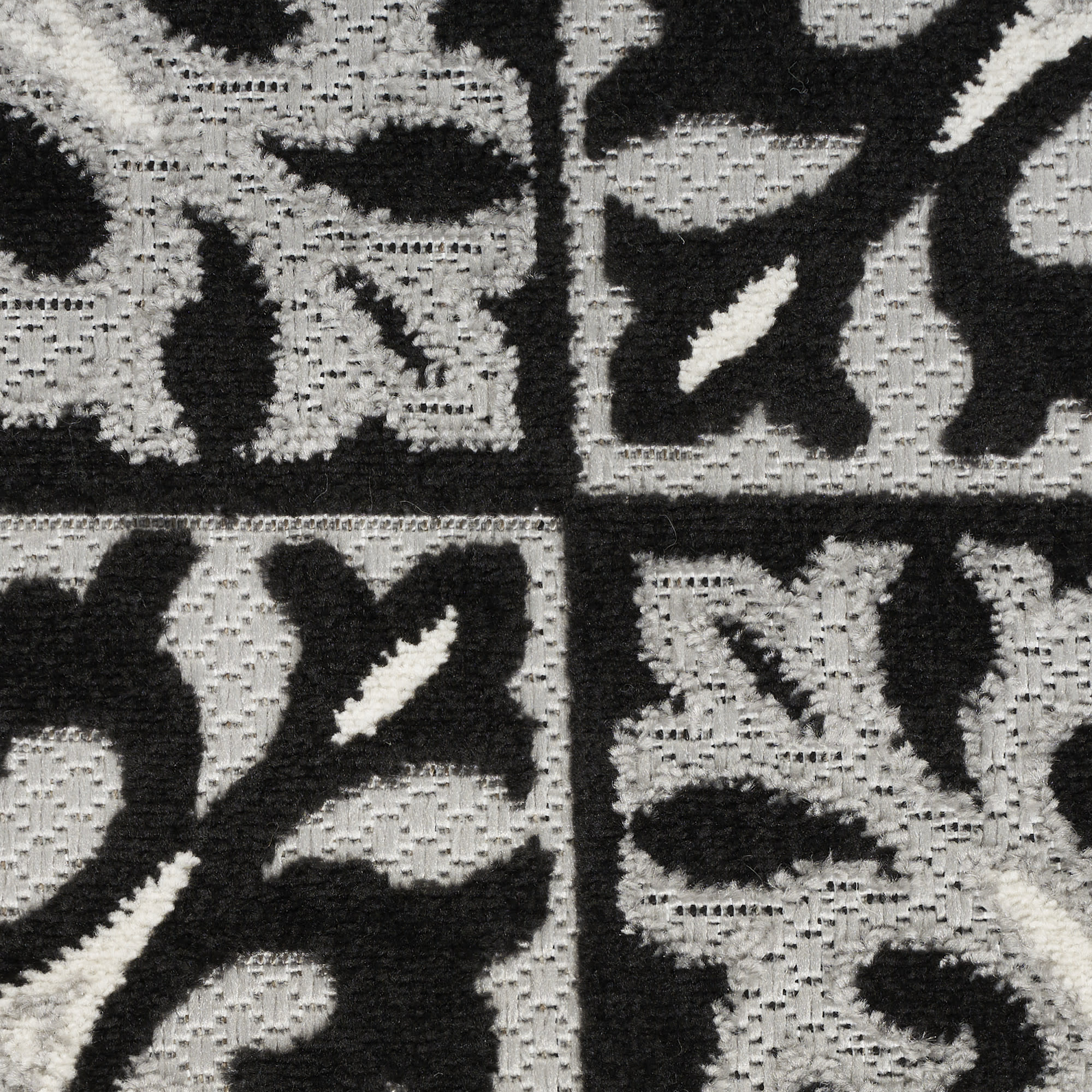 Nourison Aloha 7'10" x 10'6" Black White Contemporary Rug