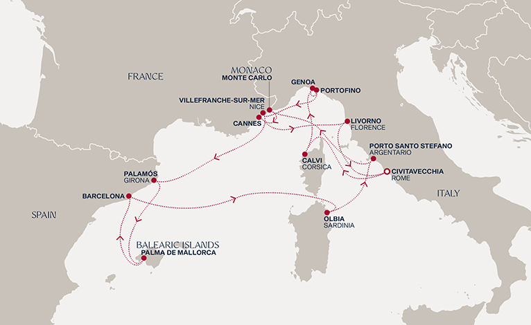 Itinerary map