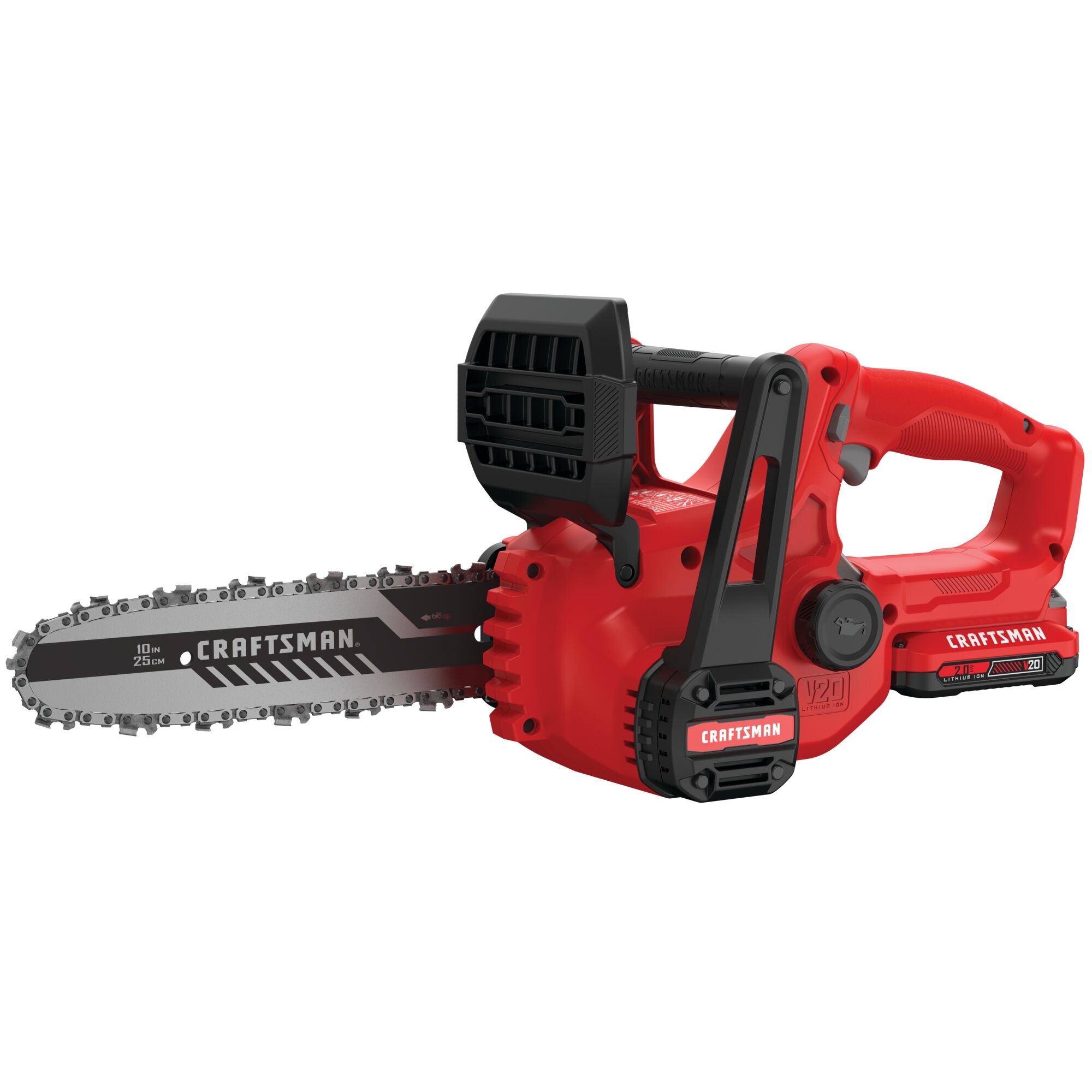 Cordless 10 inch chainsaw kit 2 amp hour.