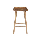Saddle Seat Barstool-Distressed Blonde Finish - S232-208