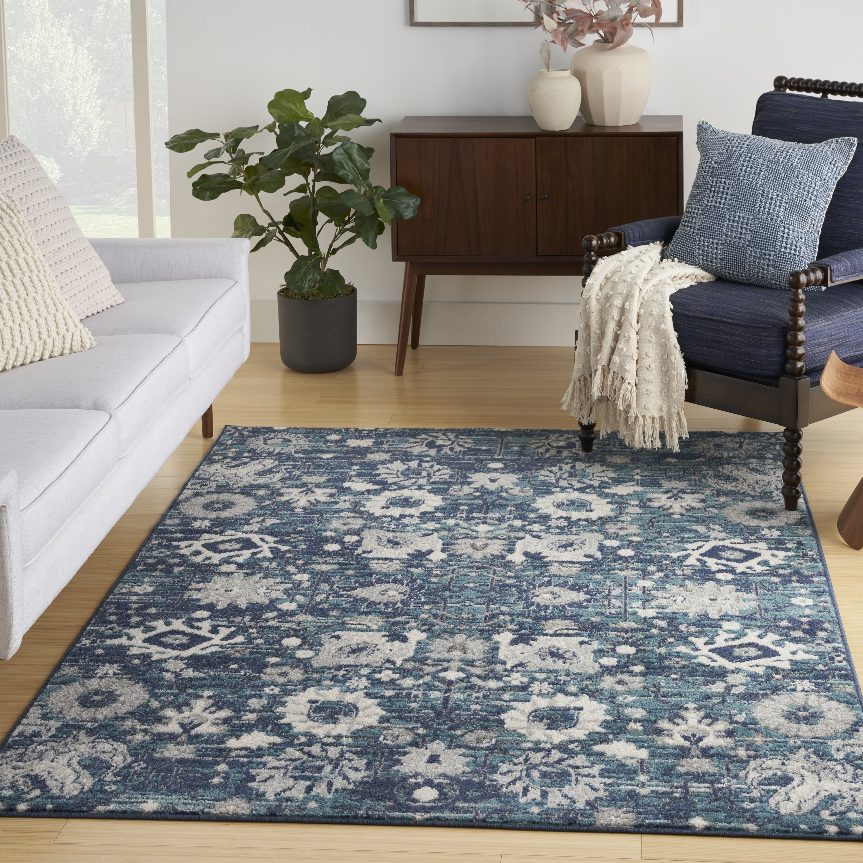 Nourison Passion 5'3" x 7'3" Surf Bohemian Indoor Rug