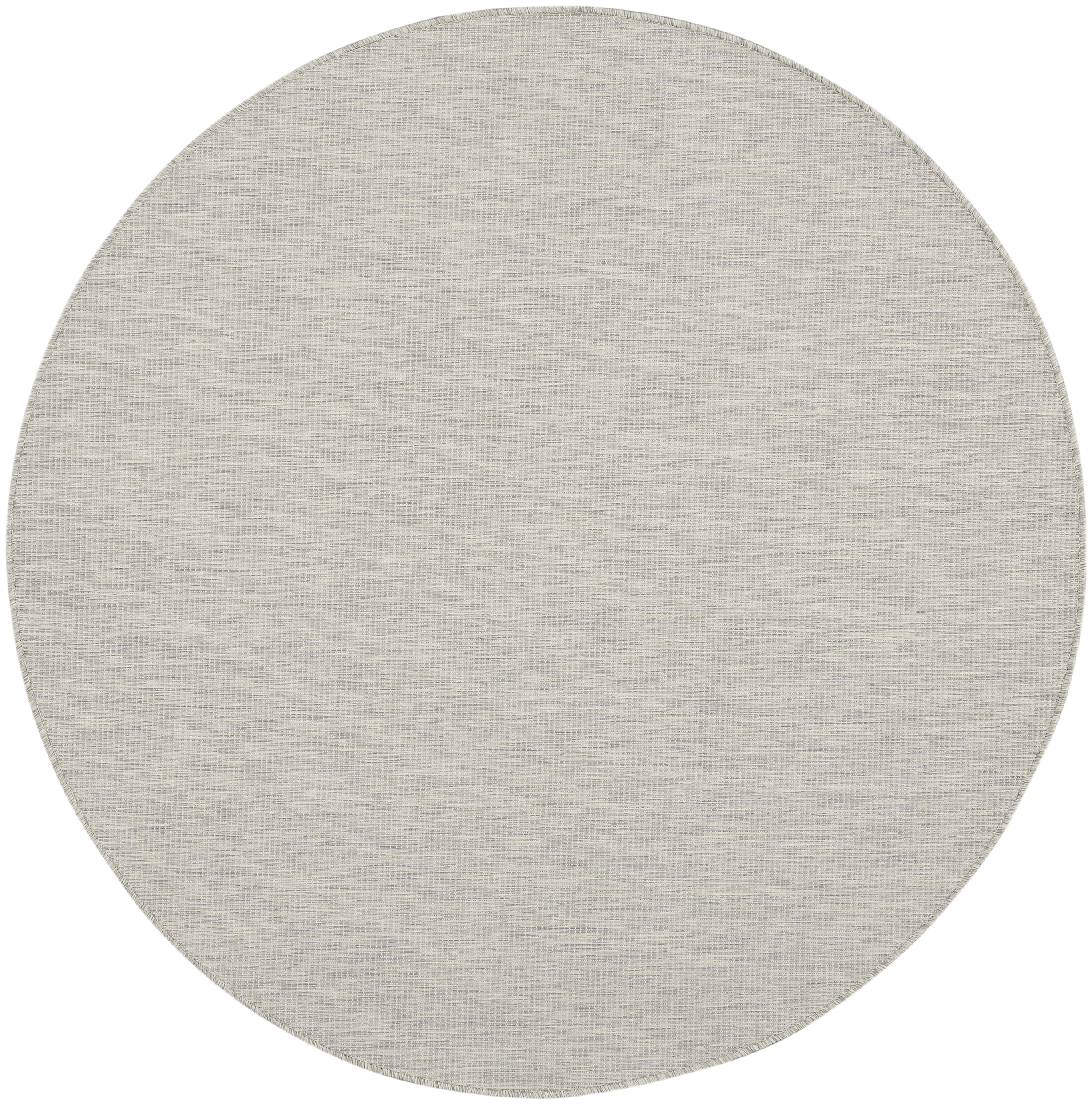 Nourison Positano 6' x Round Light Grey Modern Rug