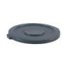 Boardwalk, Flat Top, Round, Resin, 32 gal, Plastic, Gray, Receptacle Lid