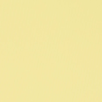 Square plain fabric sample in pale lemon .