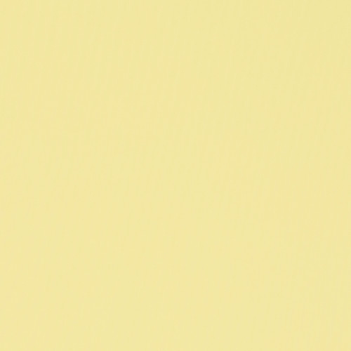 Square plain fabric sample in pale lemon .
