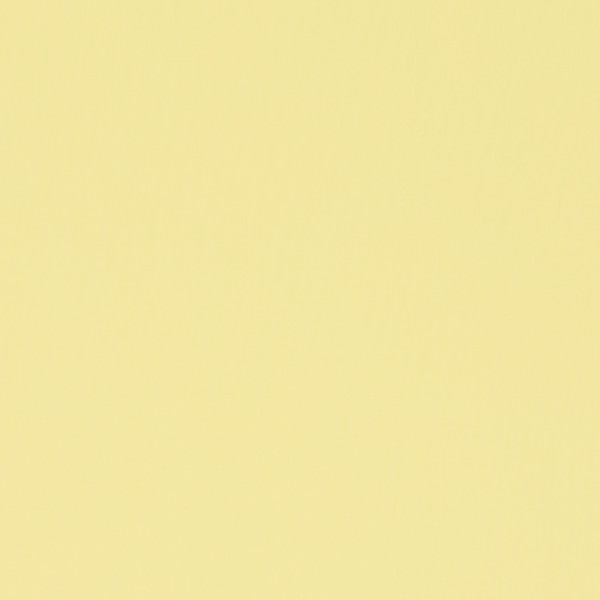 Square plain fabric sample in pale lemon .