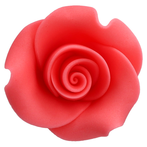 Pink 1.5" Rose - Red 3 Free SugarSoft® Premium Edible Decorations