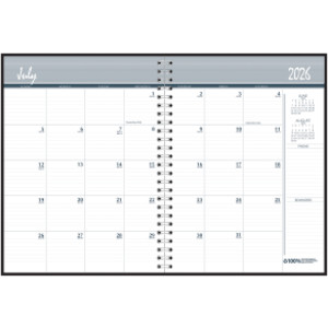 Monthly Calendar Academic Planner Book, 14 Months (Jul-Aug), 8.5" x 11"