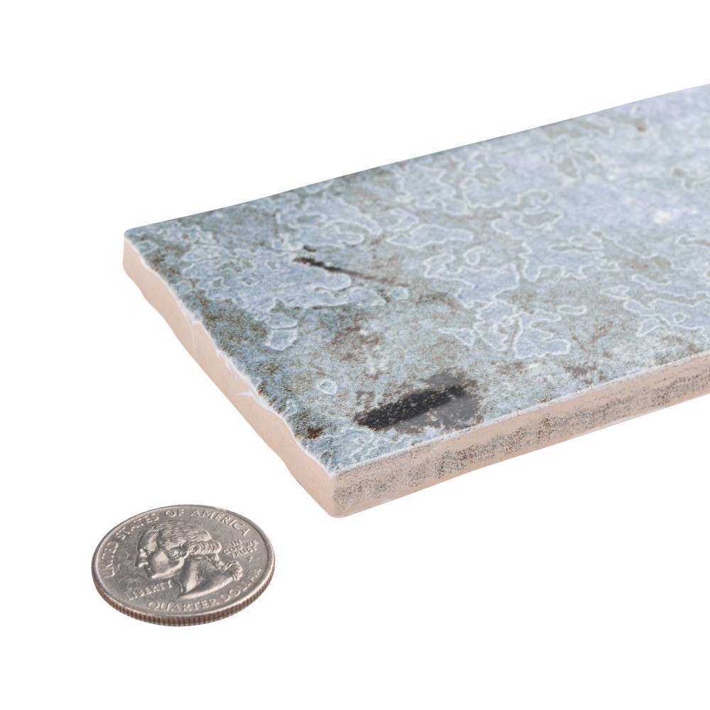 London Blue Glossy 3 in. x 12 in. Ceramic Wall Tile