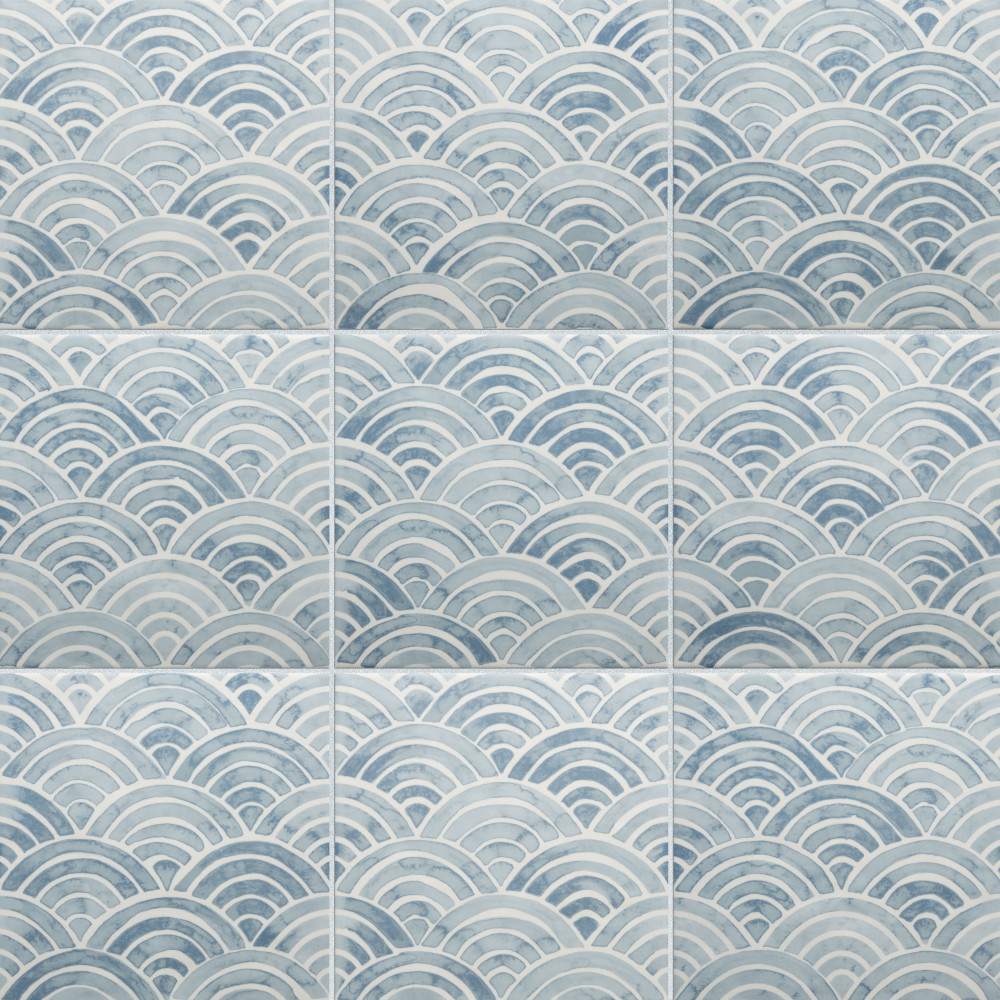 Berta Escalas 7.88x7.88 Square Ceramic Wall Only Digital Pattern