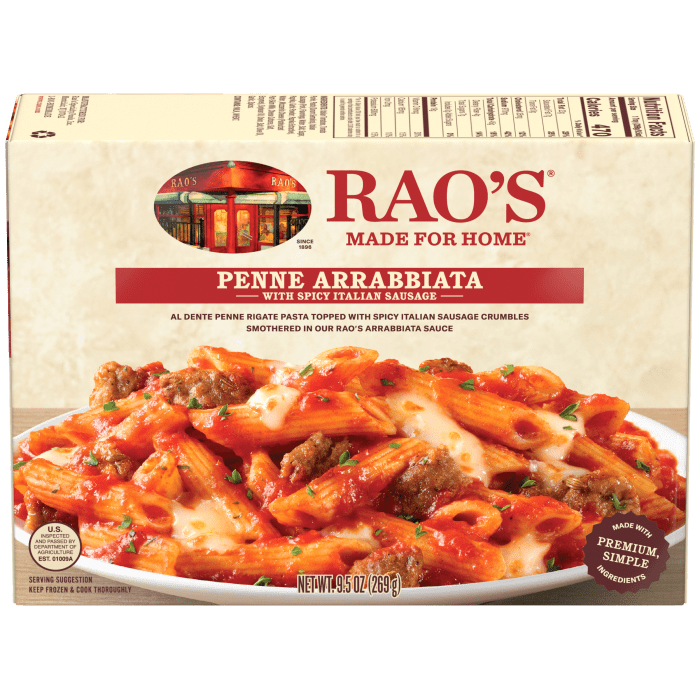 Penne Arrabbiata with Spicy Italian Sausage Frozen Meal, 9.5 oz