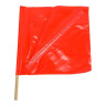 D Warning Flag, Nylon, Orange, 24 L x 3/4 Dia. in. Pole, 18 in. L