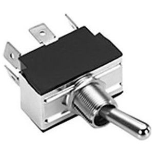 Bat Handle Type DPDT Toggle Switch With Screw Terminals, ON-OFF-ON Maintained Contact