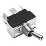 Bat Handle Type DPDT Toggle Switch With Screw Terminals, ON-OFF-ON Maintained Contact