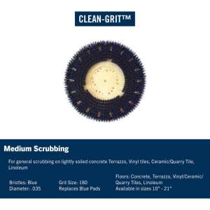 MSH816513, Malish, 13" Clean-Grit™ Scrubbing Brush, Blue