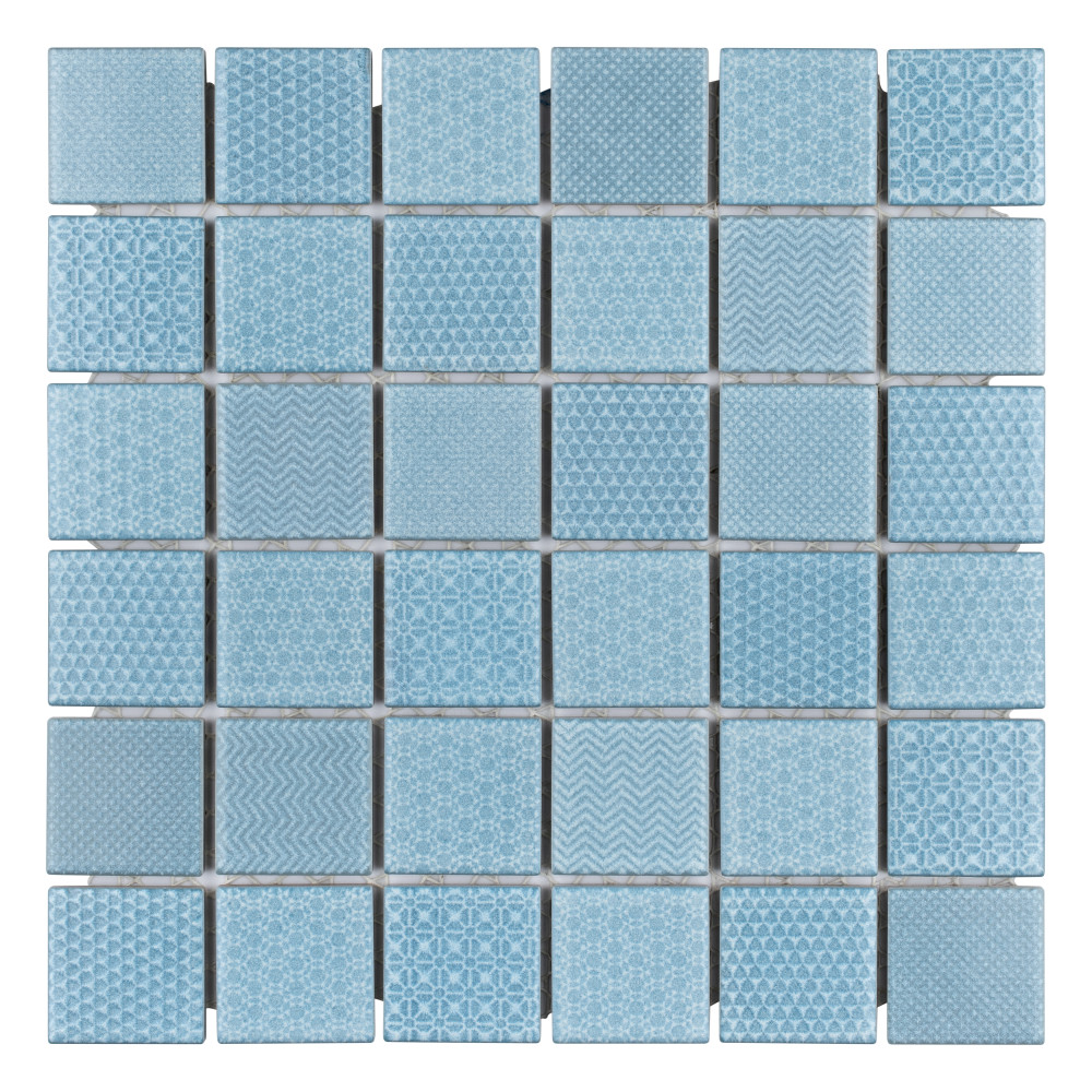 Sample – Celadon Aqua Porcelain Mosaic Tile