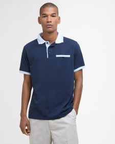 Thurne Tipped Tailored Polo Shirt Classic Navy