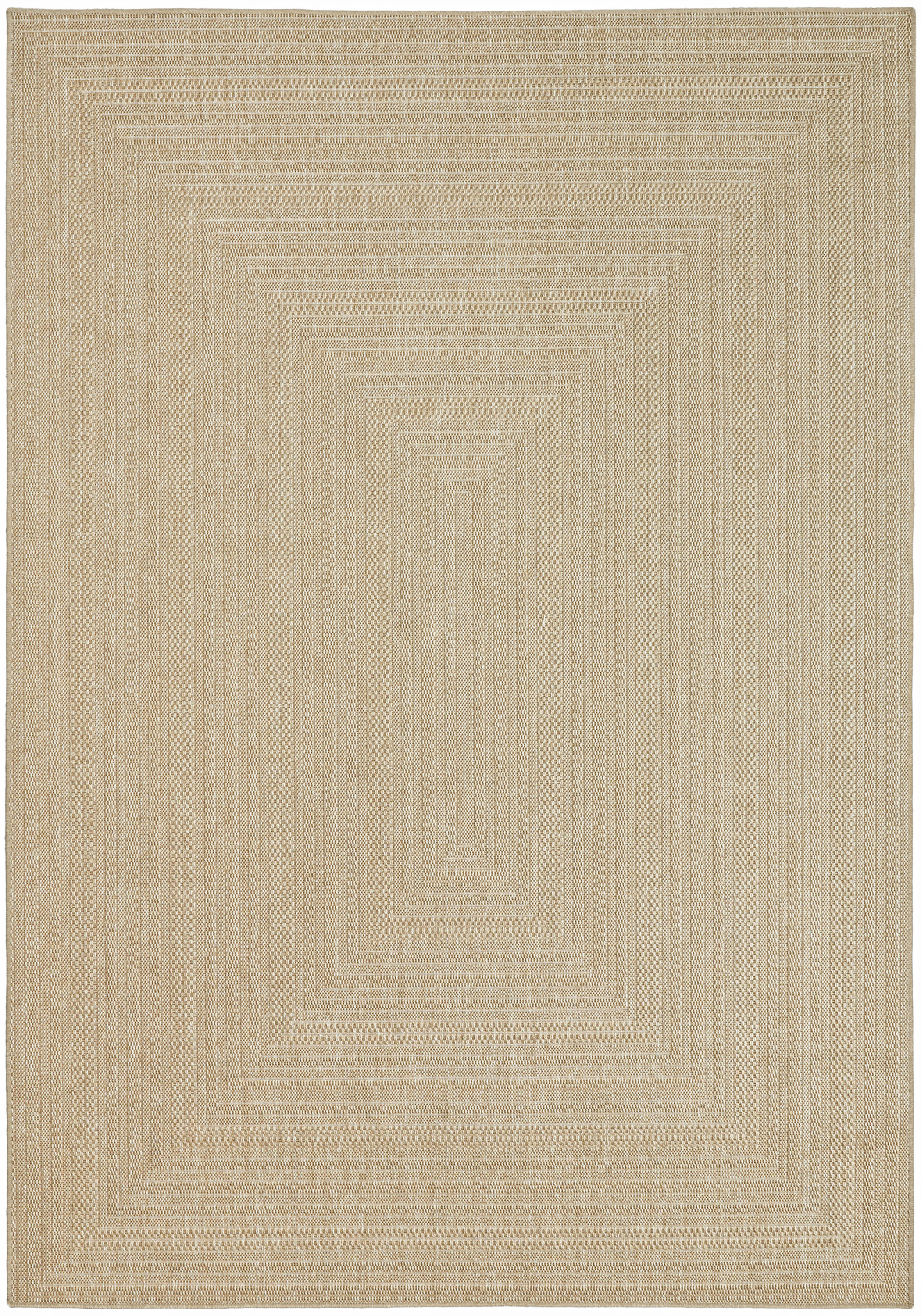 Nourison Tulum 5'3" x 7' Taupe Ivory Outdoor Rug