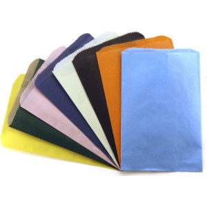 Pinch Bottom Bags, Assorted Colors, 6" x 9", Pack of 28