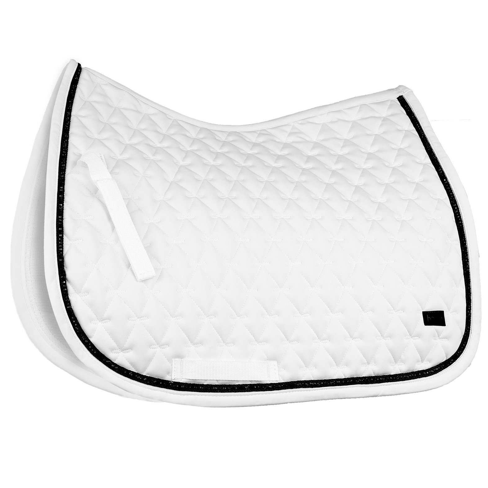 Horze Noir Jumping Saddle Pad with Black Pearls