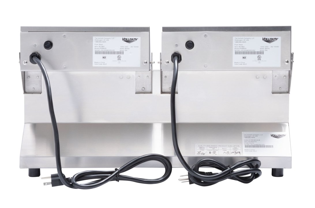 120-Volt 10 lb. standard-duty double-well countertop fryer