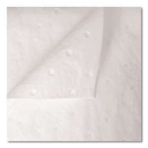 Hospeco, TaskBrand, Oil Only Sorbent Pad, White, 15" x 18", Light Duty, Melt Blown
