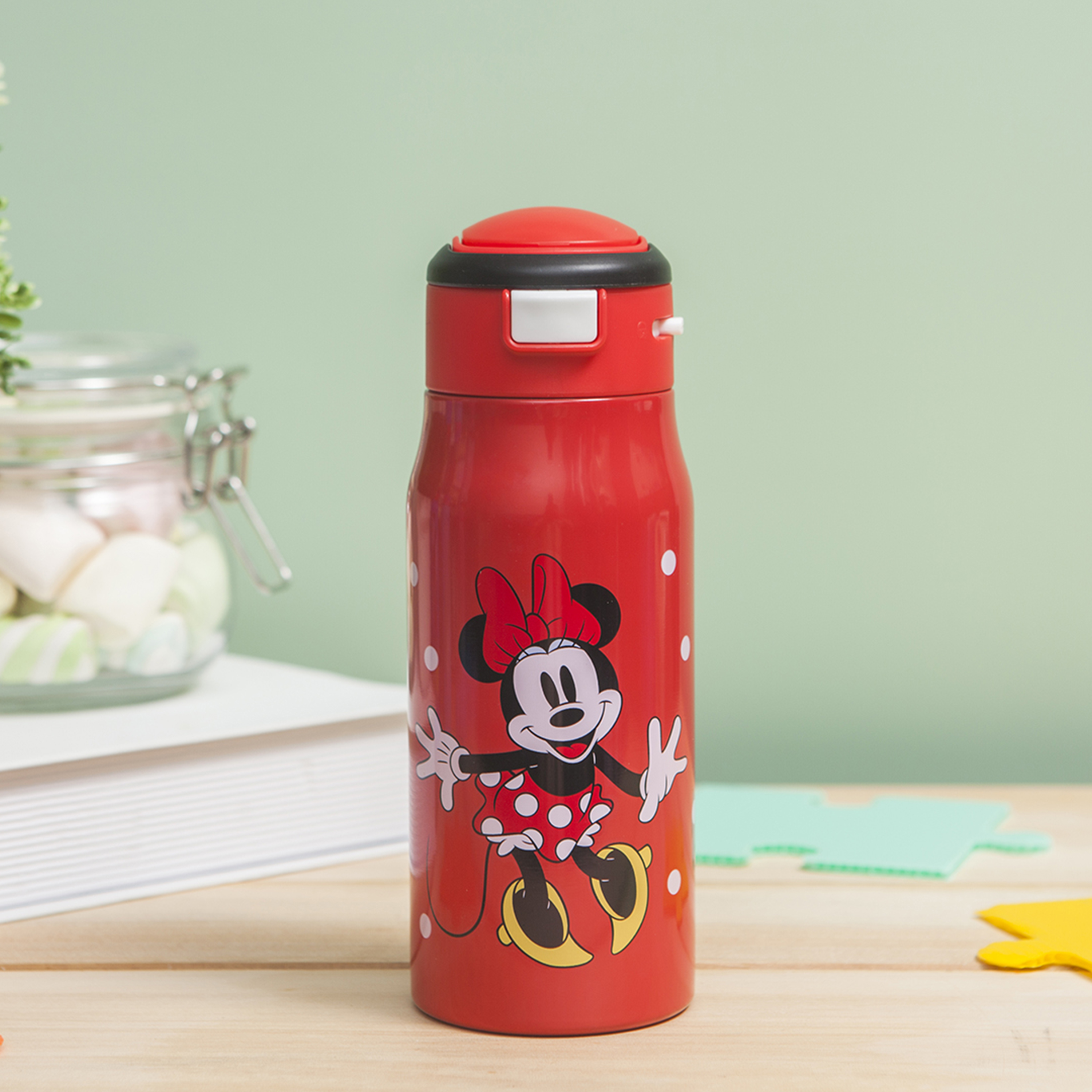 Disney 13.5 ounce Mesa Double Wall Insulated Stainless Steel Water Bottle, Minnie Mouse slideshow image 5
