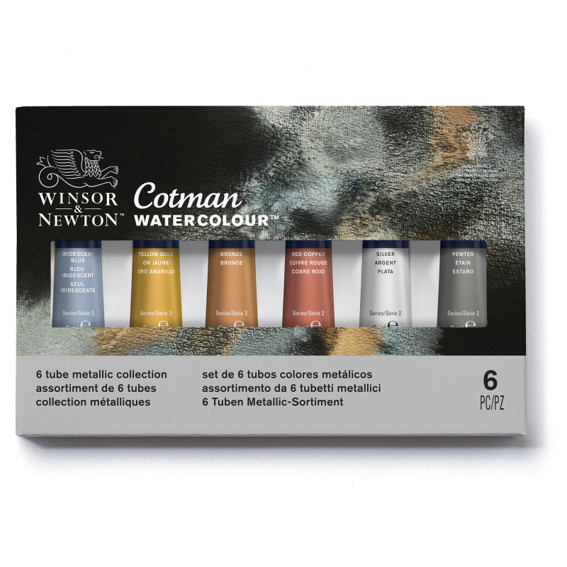 Cotman Watercolor Metallic 8 mL Tube Set, 6 Colors