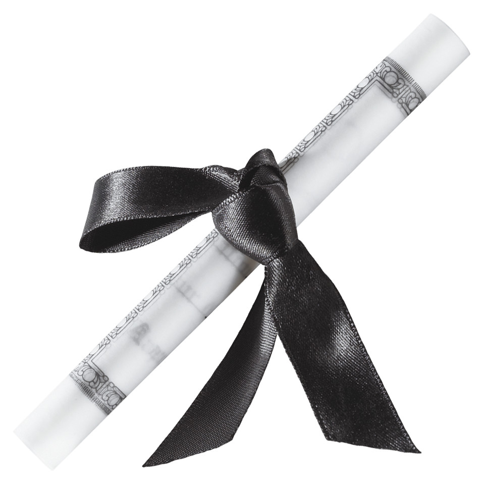 Graduation Diploma With Black Ribbon Layon | DecoPac