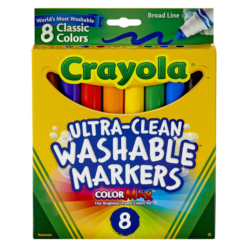 Ultra-Clean Markers, Conical Tip, Classic Colors, 8 Count