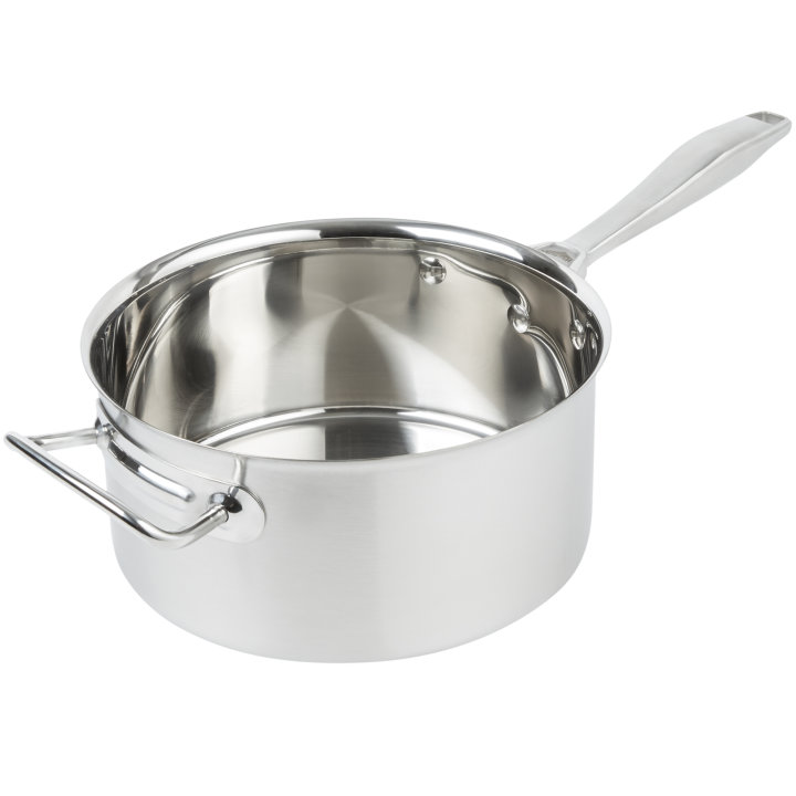 4 ¼-quart Intrigue® stainless steel saucepan with helper handle