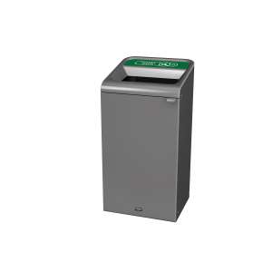 Rubbermaid Commercial, Configure™, Compost, 23gal, Metal, Gray, Square, Receptacle