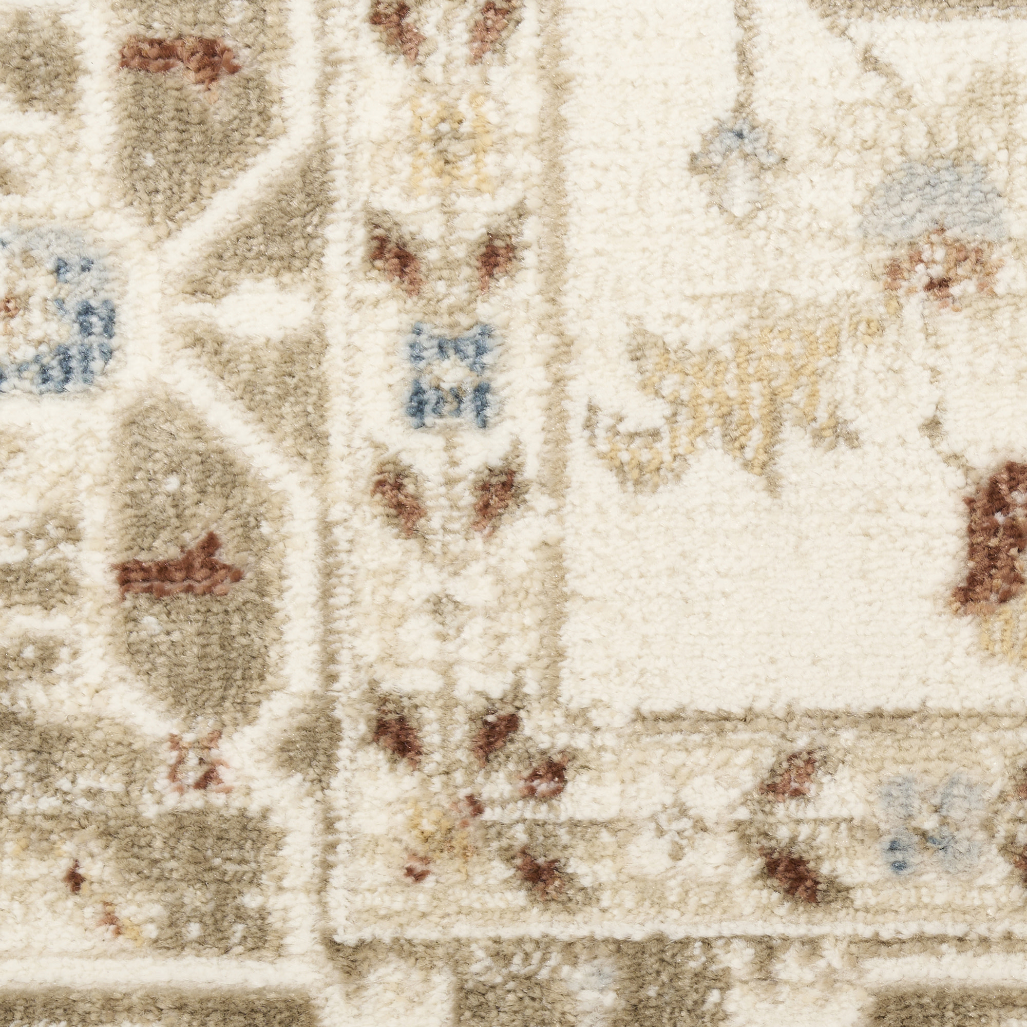 Nourison Pardis 7'10" x 9'10" Ivory Taupe Vintage Indoor Rug