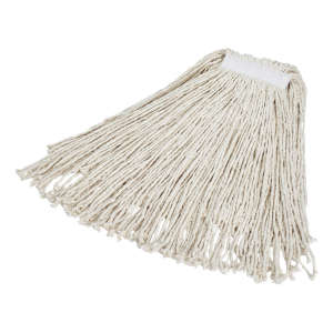Rubbermaid Commercial, Value Pro®, Cotton Cut-End Wet Mop Head with 1" Headband, 24 oz, White