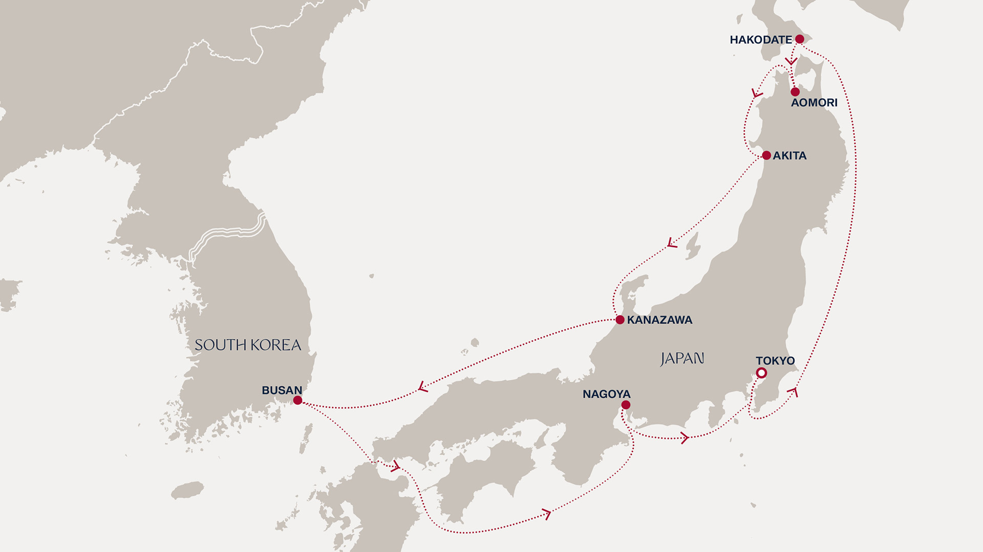 Itinerary map