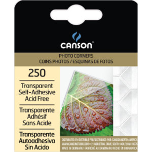 Canson Self-Adhesive Photo Corners, Transparent, Set of 250