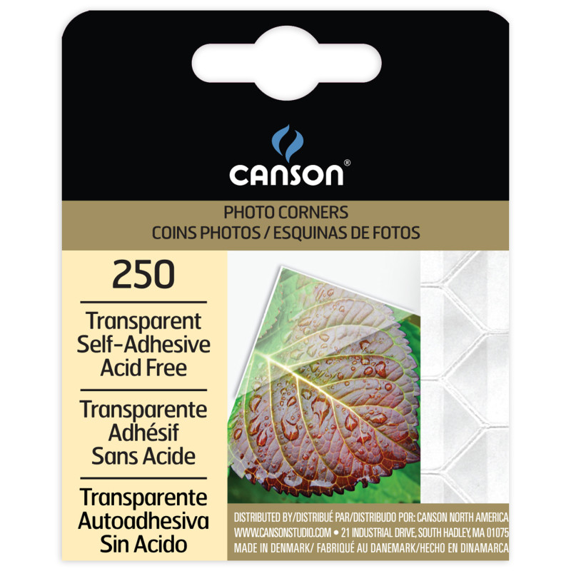Canson Self-Adhesive Photo Corners, Transparent, Set of 250