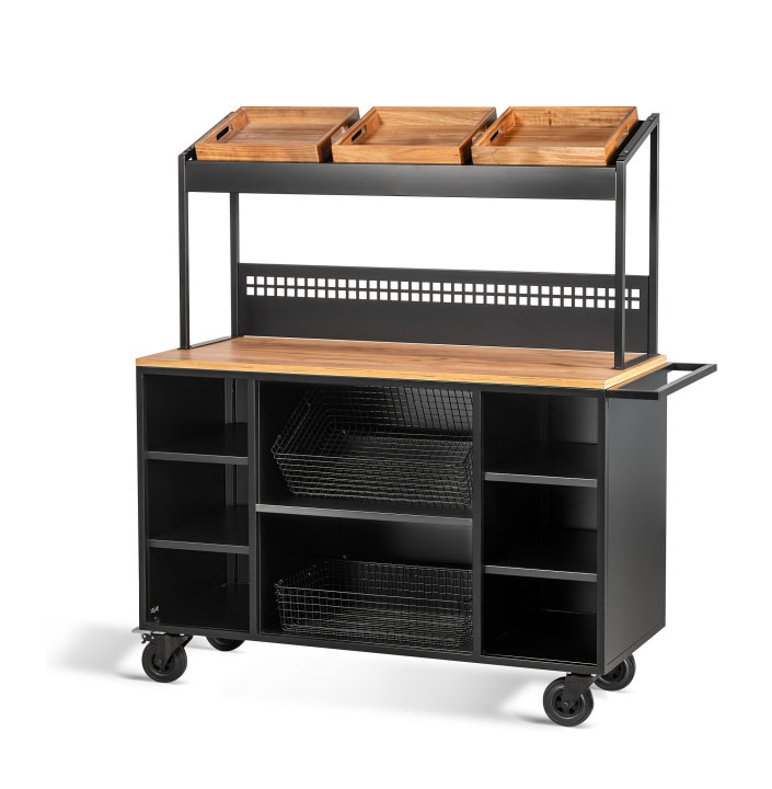 Carro buffet con módulo superior