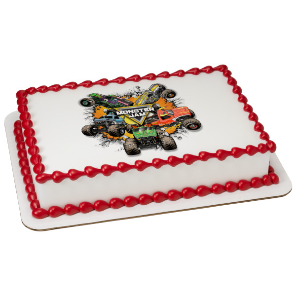 Monster Jam® Monster Trucks PhotoCake® Edible Image®