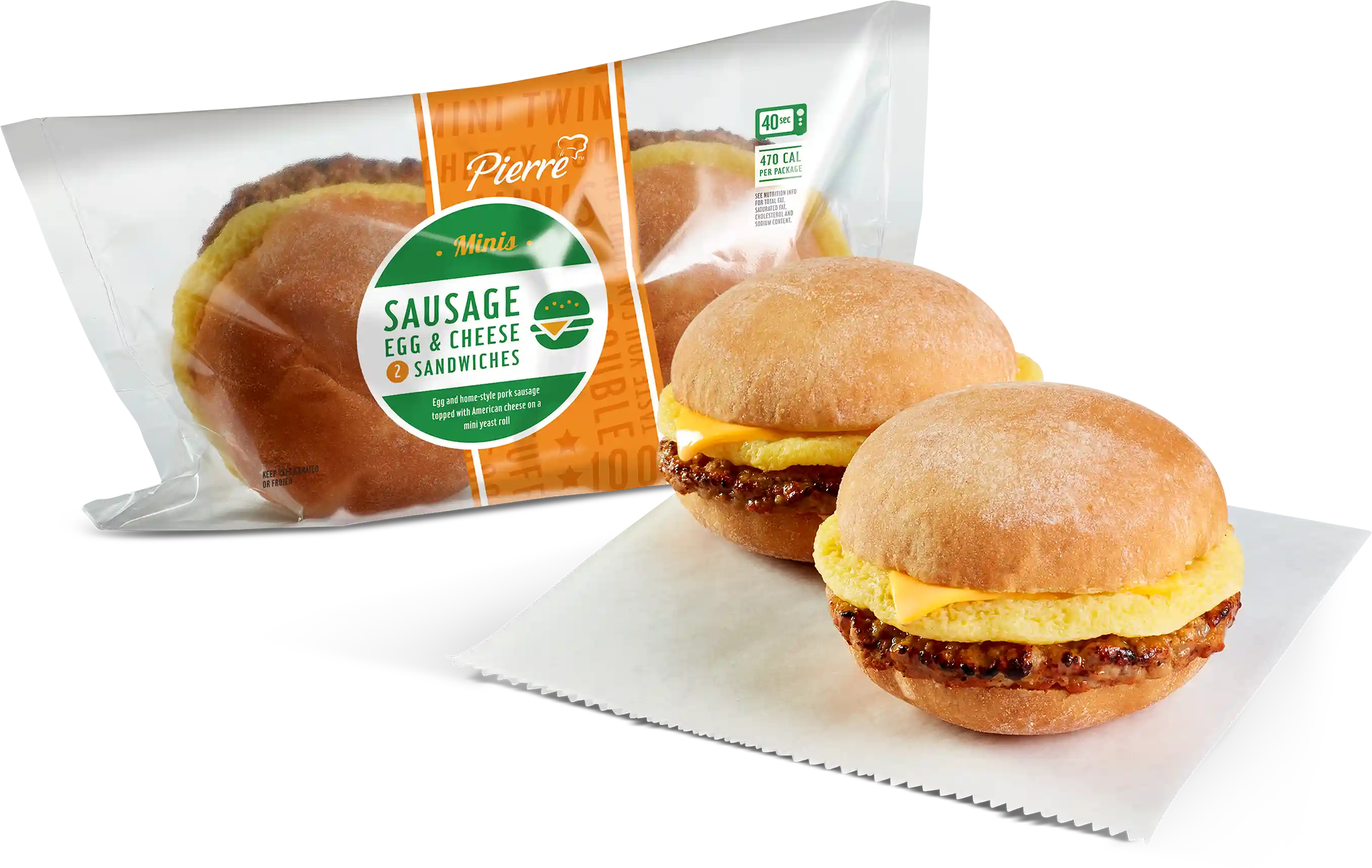 Pierre® Mini Sausage, Egg And Cheese Sandwich_image_01