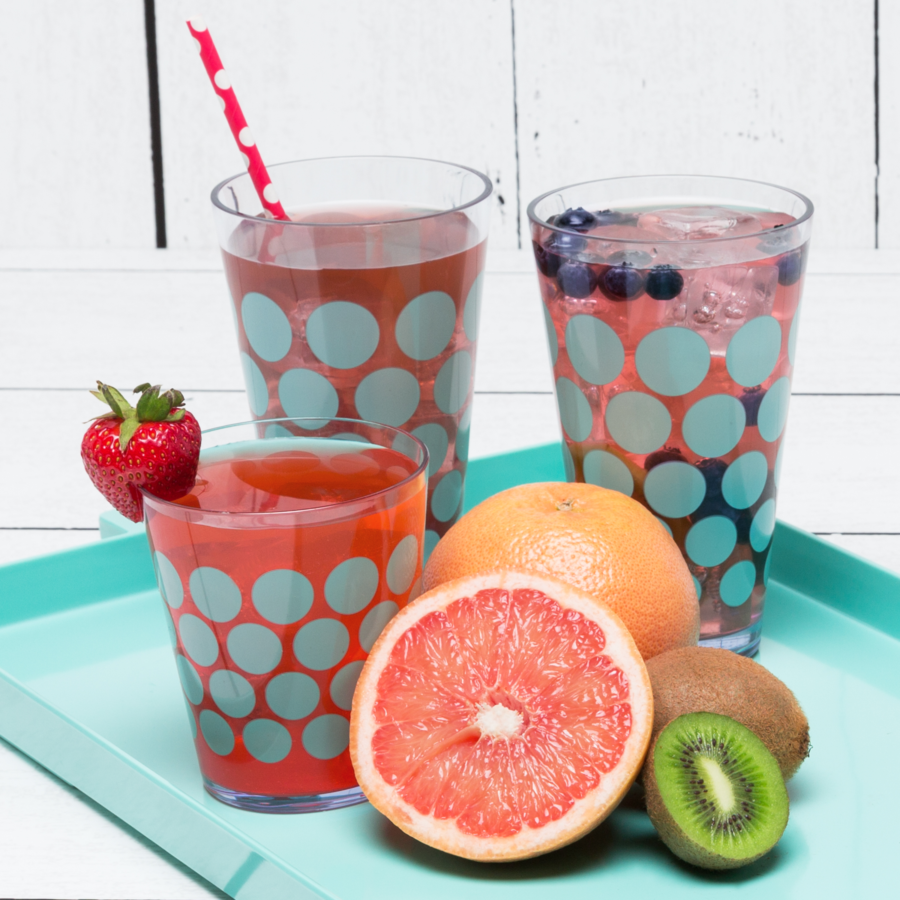 Dot Dot 20 ounce Highball Glass, Mint, 6-piece set