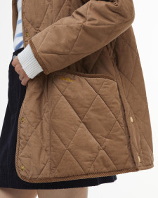 Cornelia Quilted Jacket Beige/Sky Dress Tartan