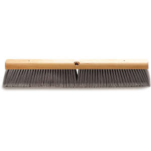 Carlisle, Flo-Pac®, Flagged Bristle Hardwood Push Broom Head, 24in, Polypropylene, Gray