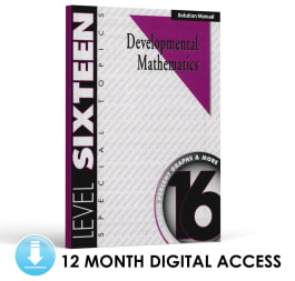Developmental Math Level 12 Developmental Math: Level 16 Solution Manual | Special Topics: Ratios ...