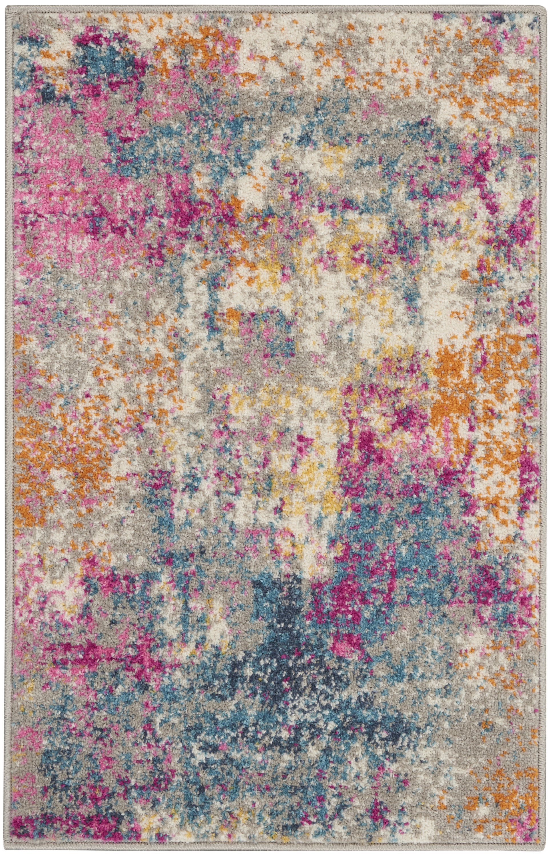 Nourison Passion 1'10" x 2'10" Ivory Multicolor Modern Indoor Rug