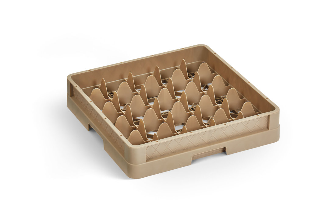 Full-size Traex® Rack Max® closed wall 30 compartment rack in Beige