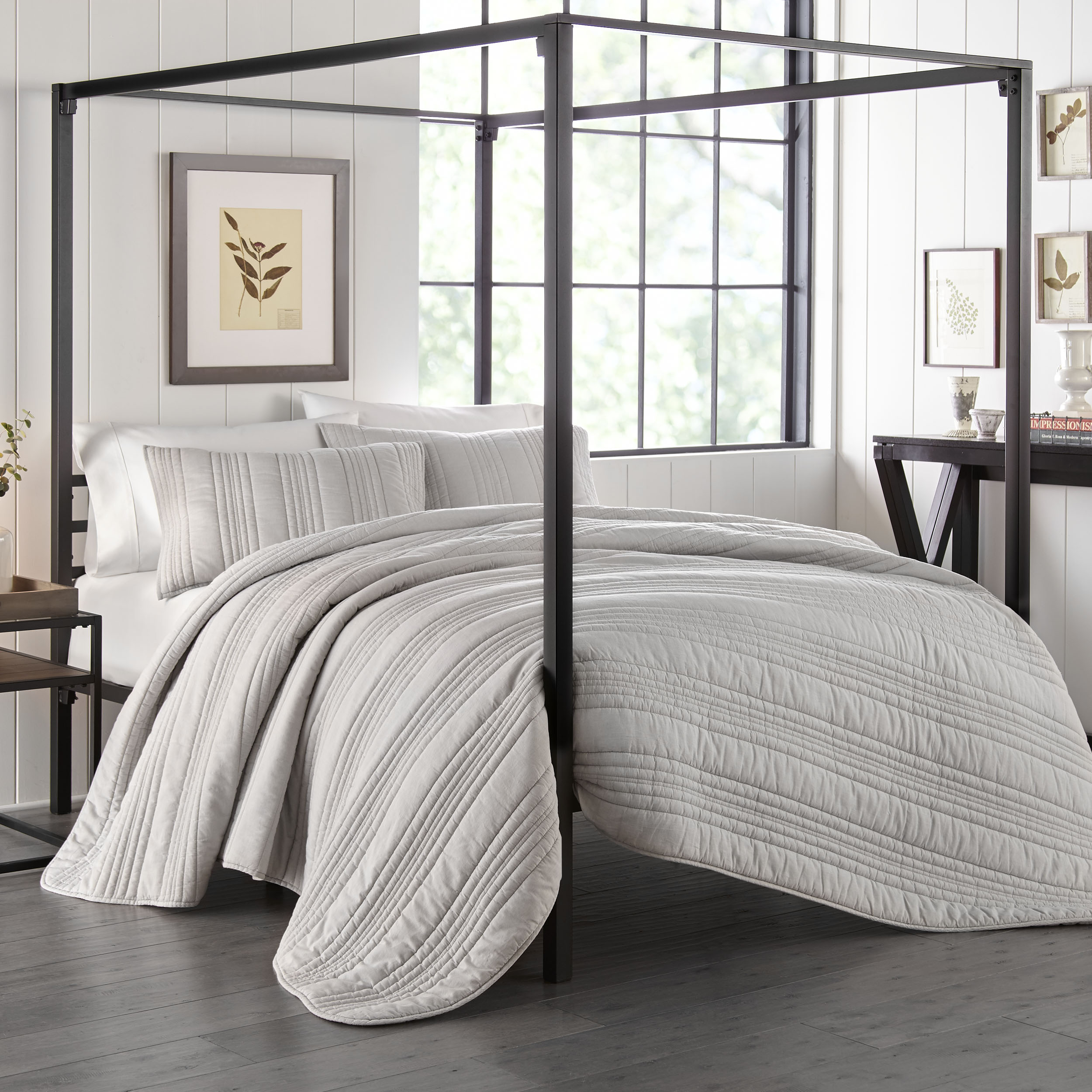 Stone Cottage Whitehills Cotton Grey 3 Piece Quilt Set-Full/Queen - Picture 10 of 35